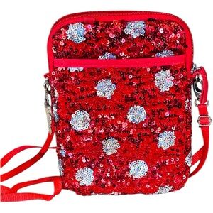 Red Sequin Disney Crossbody Bag